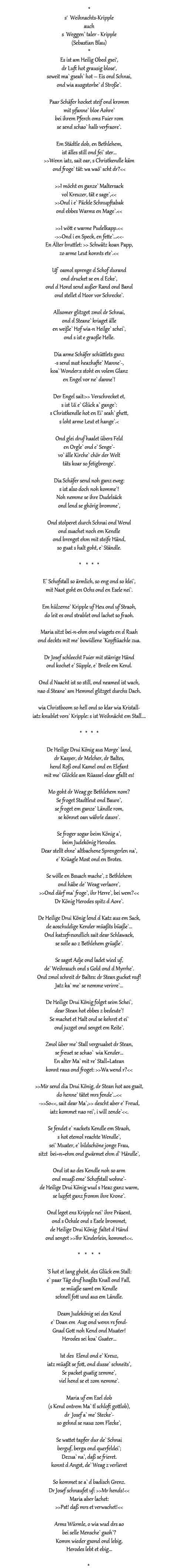 Ihr Gedicht ist vorhanden wenn sie dies lesen suchen sie ihr Gedicht bitte in der oberen Auswahl neu.