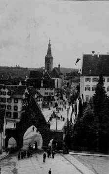 schmückt Tor Sülchen Tor damals auf dem Hindenburg Platz, beim Jubiläum 1925 des Paul Wilhelm De Keppler zur seiner 25 jährigen Bischof und 50 Priester weihe