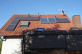 Dachfläche 2 Montasche Photovoltaik Süd - West Seite