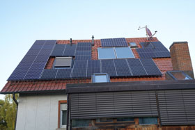 Dachfläche für Photovoltaik anlage gesammt 22 Module